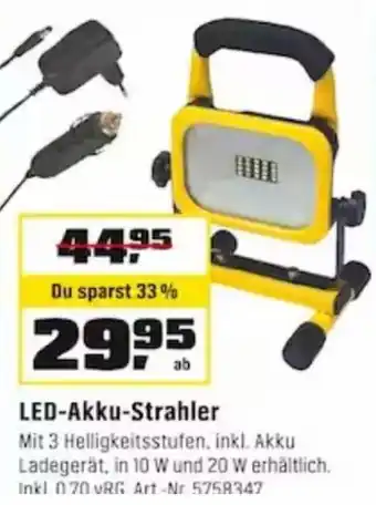 OBI LED Akku Strahler Angebot