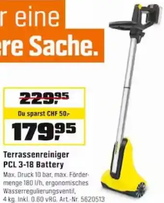 OBI Kärcher Terrassenreiniger PCL 3-18 Battery Angebot