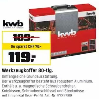 OBI kwb Werkzeugkoffer 80-tlg. Angebot