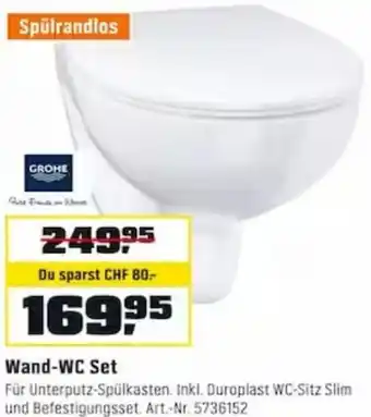 OBI Grohe Wand WC Set Angebot