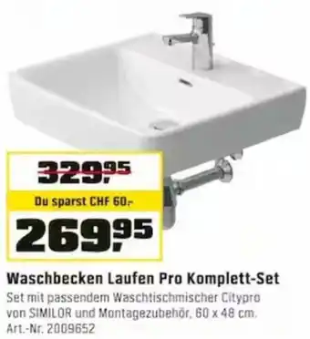 OBI Waschbecken Laufen Pro Komplett set Angebot