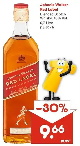 Netto Marken-Discount Johnnie Walker Red Label Blended Scotch Whisky 0,7 Liter Angebot