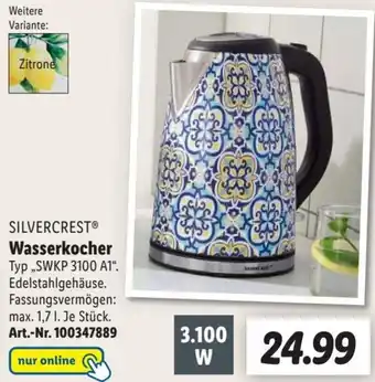 Lidl Silvercrest Wasserkocher Angebot