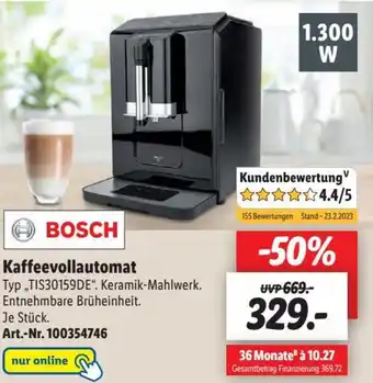 Lidl Bosch Kaffeevollautomat TIS30159DE Angebot