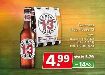 Getränkeland Guinness hop house 13 lager Angebot