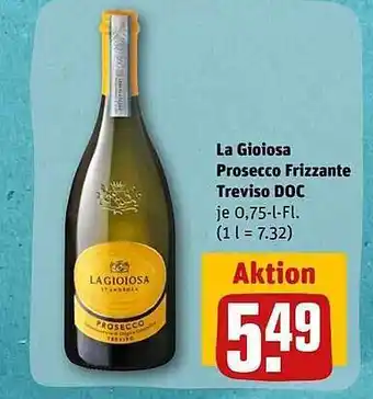 REWE La gioiosa prosecco frzzante treviso doc Angebot