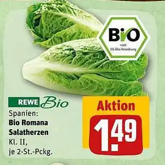 REWE Rewe bio romana salatherzen Angebot