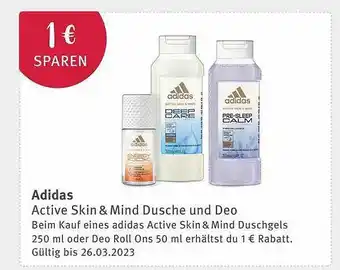 Rossmann Adidas active skin & mind dusche und deo Angebot