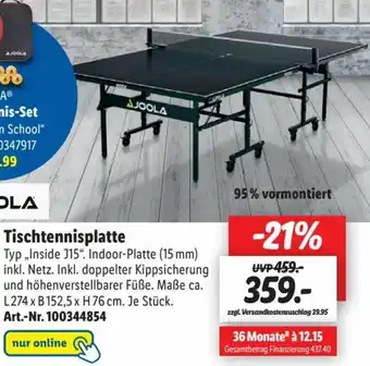 Lidl Joola Tischtennisplatte Inside J15 Angebot