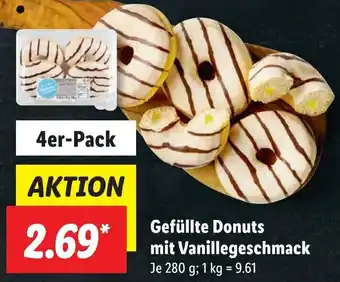 Lidl Gefüllte Donuts mit Vanillegeschmack 280 g Angebot