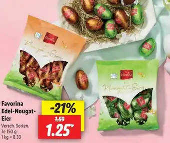 Lidl Favorina Edel Nougat Eier 150 g Angebot