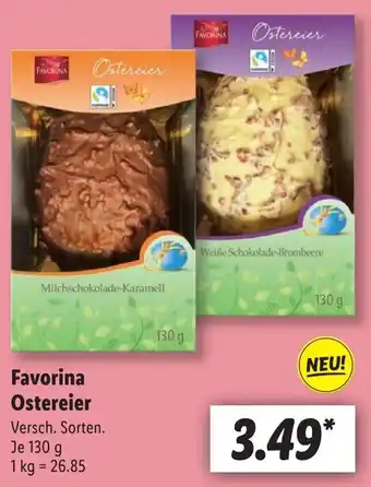 Lidl Favorina Ostereier 130 g Angebot