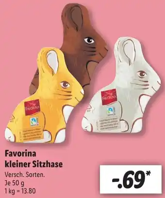 Lidl Favorina kleiner Sitzhase 50 g Angebot