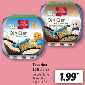 Lidl Favorina Löffeleier 4x36 g Angebot