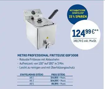 METRO Metro professional fritteuse Angebot