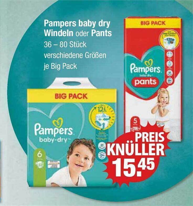 Pampers baby dry windeln oder pants Angebot bei V Markt