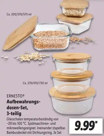 Lidl Ernesto Aufbewahrungsdosen Set, 3-teilig Angebot