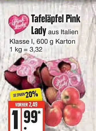 Edeka Tafeläpfel pink lady Angebot