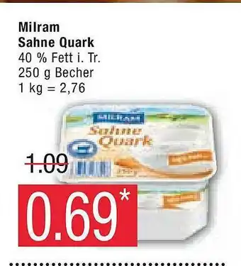 Marktkauf Milram sahne quark Angebot