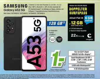 Expert Klein Samsung galaxy a53 5g mit congstar doppelter surfspass Angebot