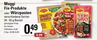 Meyer's Frischemarkt Maggi fix-produkte oder würzpasten Angebot