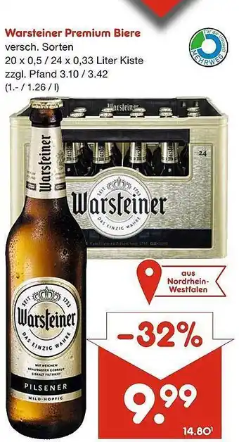 Netto Marken-Discount Warsteiner premium biere Angebot