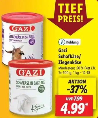 Lidl Gazi Schafkäse/Ziegenkäse 400 g Angebot