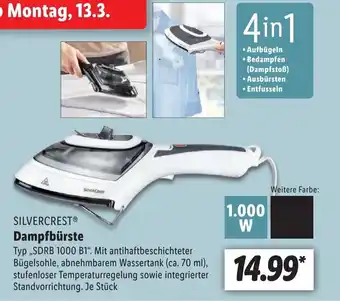 Lidl Silvercrest Dampfbürste Typ ,,SDRB 1000 B1" Angebot