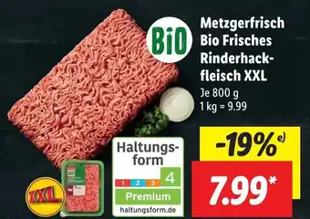 Lidl Metzgerfrisch Bio Frisches Rinderhackfleisch XXL 800 g Angebot