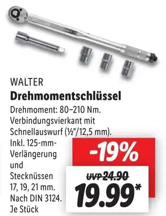 Lidl Walter Drehmomentschlüssel Angebot