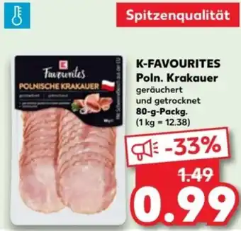 Kaufland K-Favourites Poln. Krakauer 80 g Packg. Angebot