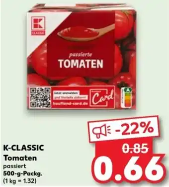 Kaufland K-Classic Tomaten 500 g Packg. Angebot