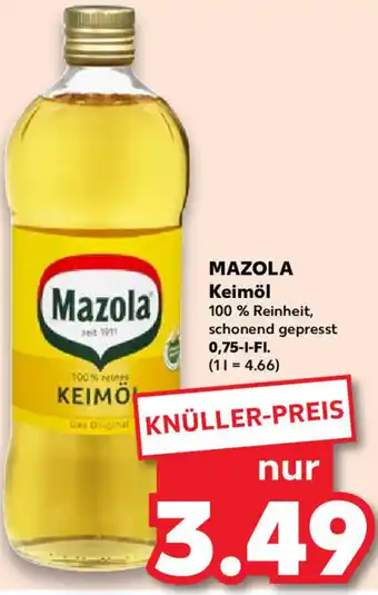 Kaufland Mazola Keimöl 0,75 L-Fl. Angebot