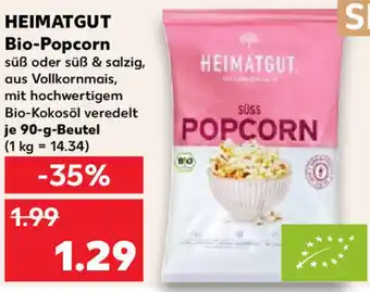 Kaufland Heimatgut Bio Popcorn 90 g Beutel Angebot