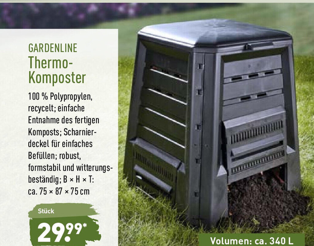Gardenline Thermo Komposter Angebot bei Aldi Nord