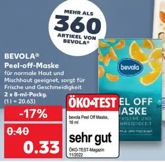 Kaufland Bevola Peel off Maske 2x8 ml Packg. Angebot