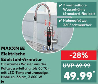Kaufland Maxxmee Elektrische Edelstahl Armatur Angebot