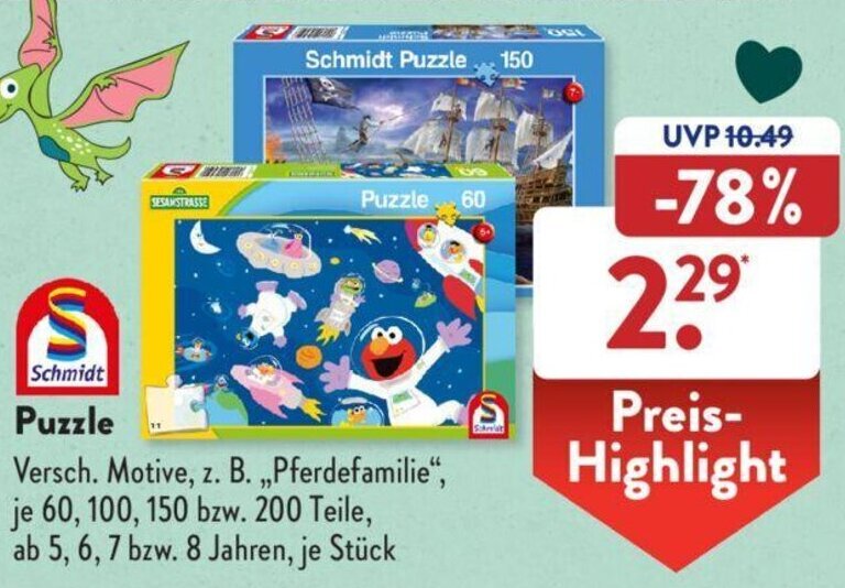 Schmidt Puzzle Angebot bei Aldi Süd