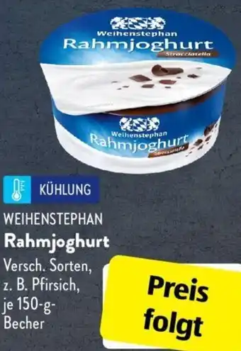 Aldi Süd Weihenstephan Rahmjoghurt 150 g Becher Angebot