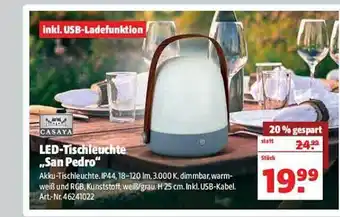 Hagebau Casaya led-tischleuchte „san pedro“ Angebot