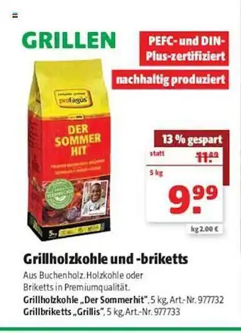 Hagebau Grillholzkohle und -briketts Angebot