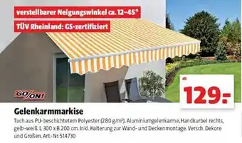 Hagebau Go on! gelenkarmmarkise Angebot