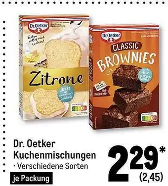 METRO Dr. oetker kuchenmischungen Angebot