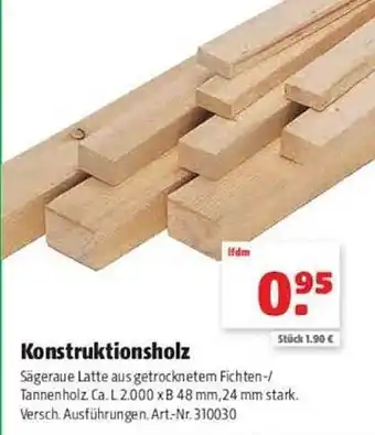 Hagebau Konstruktionsholz Angebot