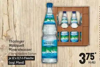 METRO Thüringer waldquell mineralwasser Angebot