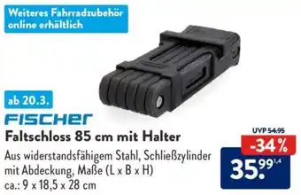 Aldi Süd Fischer Faltschloss 85 cm mit Halter Angebot