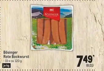 METRO Bösinger rote bockwurst Angebot