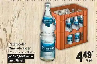 METRO Peterstaler mineralwasser Angebot