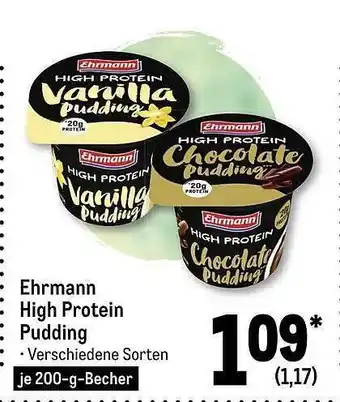 METRO Ehrmann high protein pudding Angebot