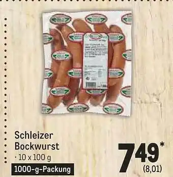 METRO Schleizer bockwurst Angebot